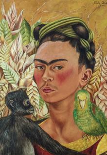&#039;Autorretrato con loro y chango&#039;, de Frida Kahlo