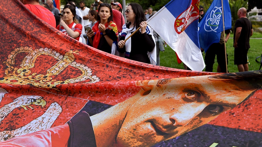 Las protestas llevadas a cabo en Australia en favor de Djokovic Foto AFP
