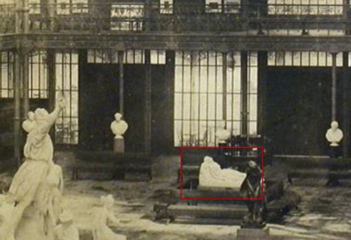 Primera fotografía conocida de la escultura de Canova. Se exhibió en 1856 en Londres y un año después en Manchester
