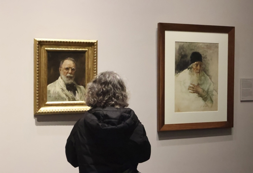 Dos obras de Pradilla. A la izquierda, &#039;Autorretrato&#039;, de 1917. A la derecha, la acuarela &#039;Marino Faliero, Dux LV&#039;, de 1883