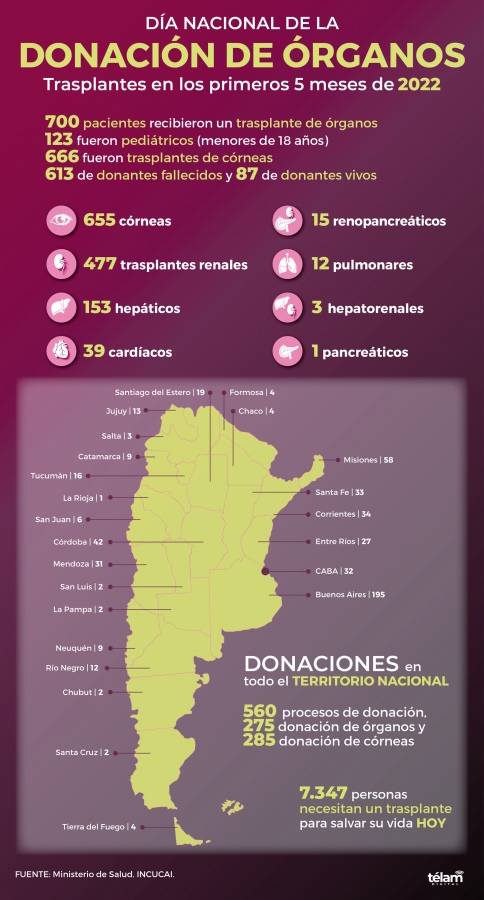 Los nmeros de transplantes en Argentina