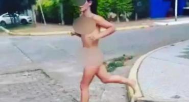 VIDEO: consumió hongos alucinógenos, corrió desnuda y se tiró al río Paraná