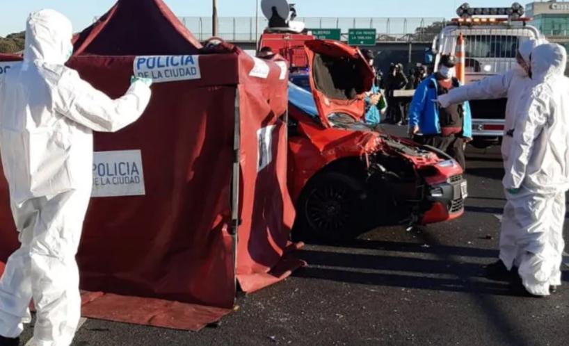 Fatal accidente en la Autopista General Paz. Foto: NA.